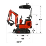 MEC10 Mini Compact Excavator with Honda GX390 Engine — view 9