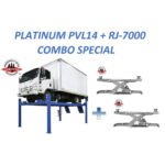 Atlas Platinum PVL14 4 Post Lift + RJ7000 Rolling Jacks ALI Certified Combo