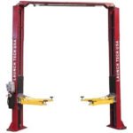 Launch Tech USA TLT240SC 9,000 lb Two Post Clear Floor - Asymmetric - RED