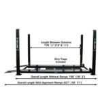 Atlas PRO8000EXT-L 4 Post Lift + RJ35 Sliding Jacks Combo - Image 11