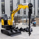 In USA Mini Excavator 1 Ton Digger 13.5hp Gas Tracked Crawler B&S EPA Engine - Image 9