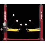 Launch Tech USA TLT240SB 9,000 lb Two Post Floor Plate - Symmetric - RED - Image 2