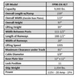 Tuxedo FP9K-DX-XLT 9,000 lb Deluxe Storage Lift Extended Length / Height -... - Image 4