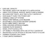 Tuxedo FP8K-DX-XLT 8,000 lb Deluxe Storage Lift Extended Length / Height -... - Image 6