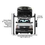 Atlas PRO8000EXT-L 4 Post Lift + RJ35 Sliding Jacks Combo - Image 5